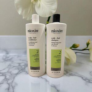 Nioxin Scalp Thinning Hair No.2 Natural Hair Shampoo Conditioner 33.8 oz